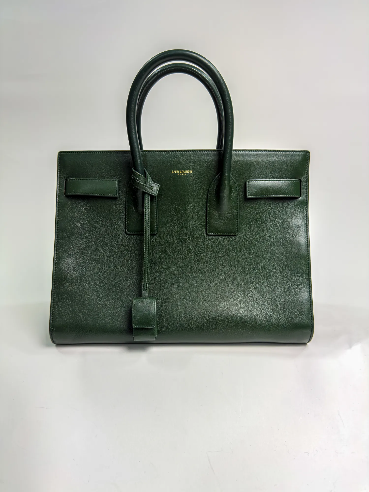 생로랑 삭드쥬르 스몰 토트 숄더백 그린