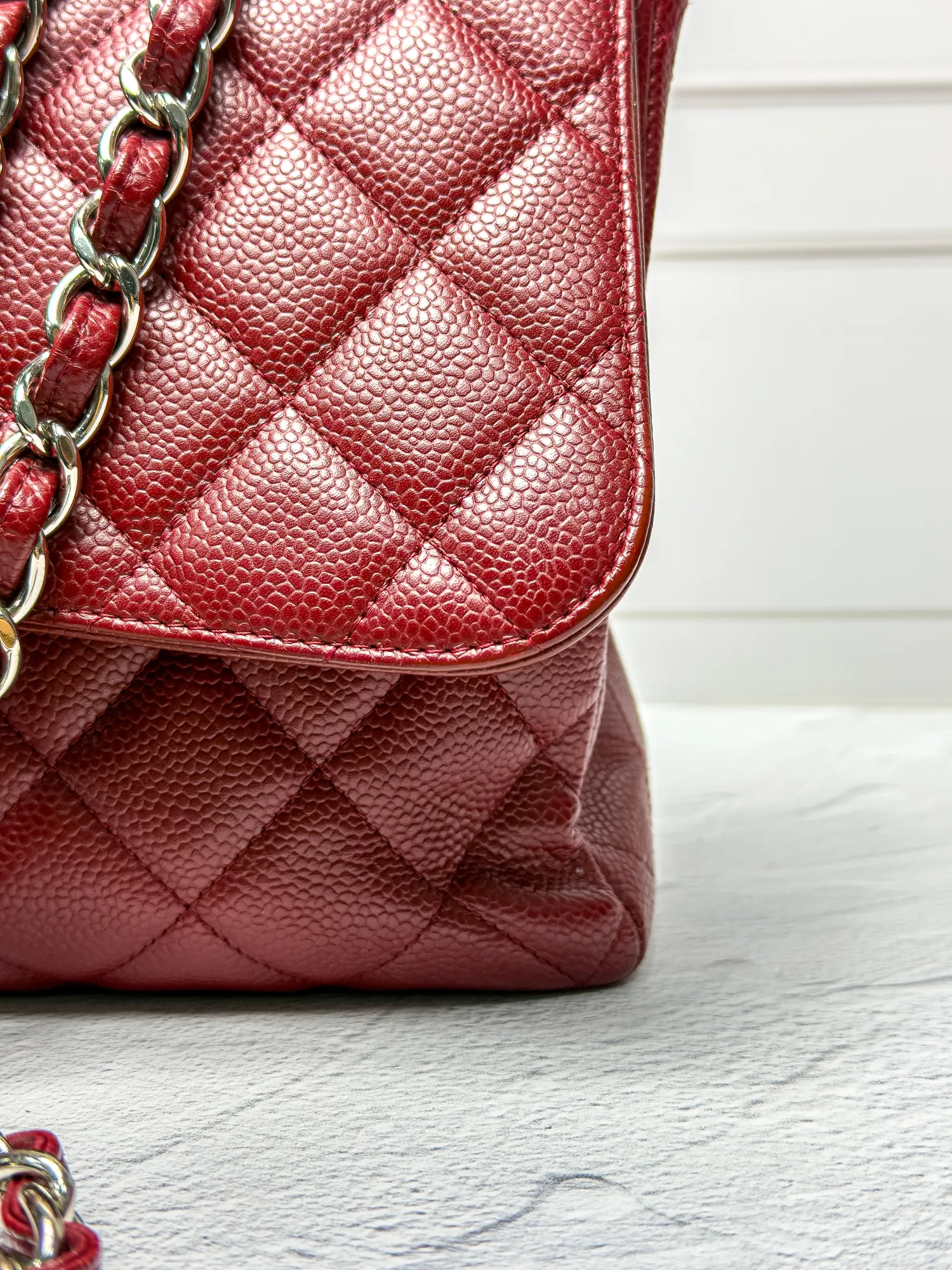 샤넬 클래식 라지/점보 레드